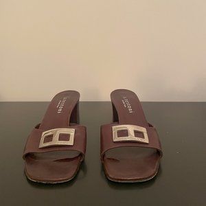 A.Testoni Burgundy Sandals